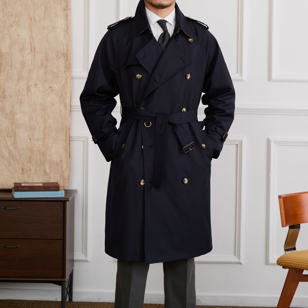 Double-breasted Lapel Trench Coat
