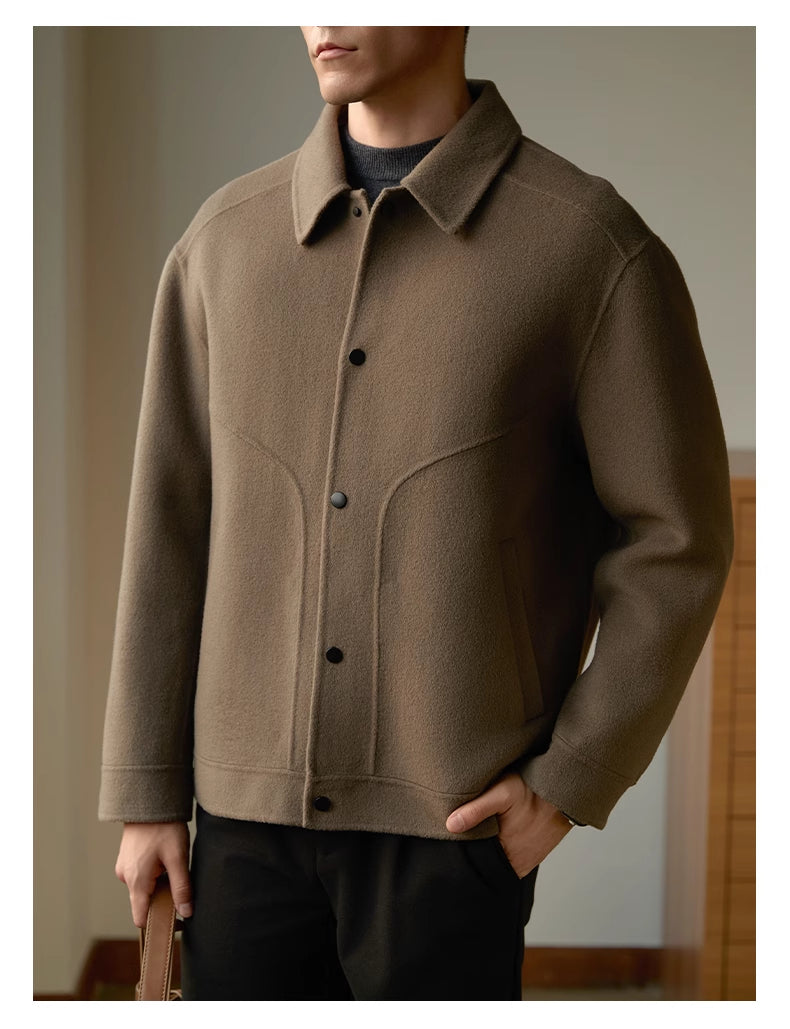 Double-sided Woolen Coat Men's 100 Wool High-end Leisure