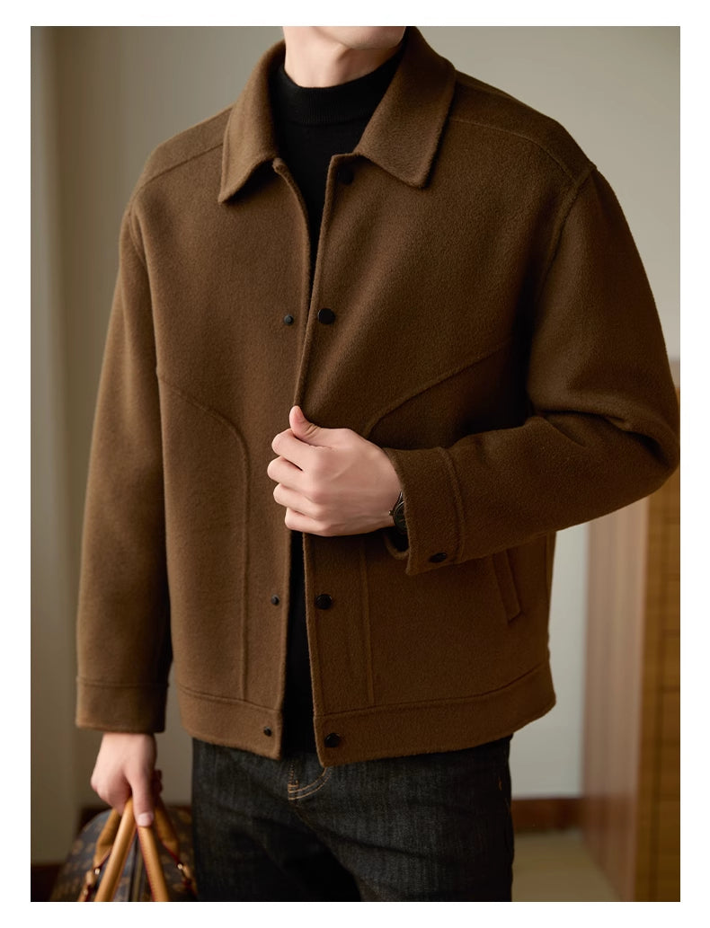 Double-sided Woolen Coat Men's 100 Wool High-end Leisure