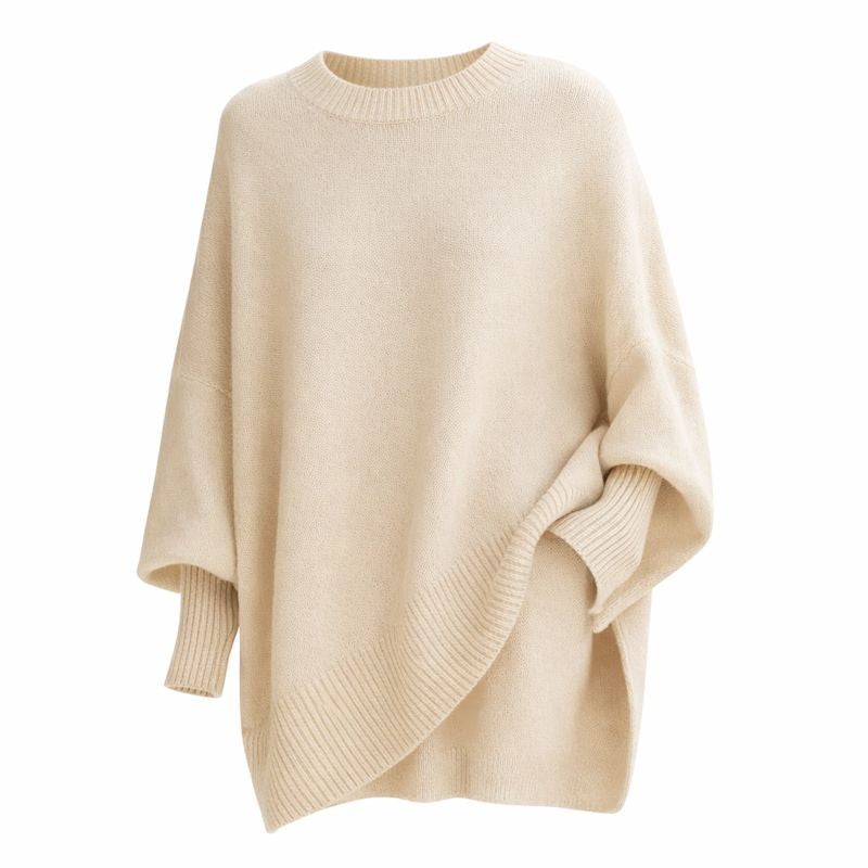 Thick Round Neck Women's Loose All-matching Knitted Pullover Sweater