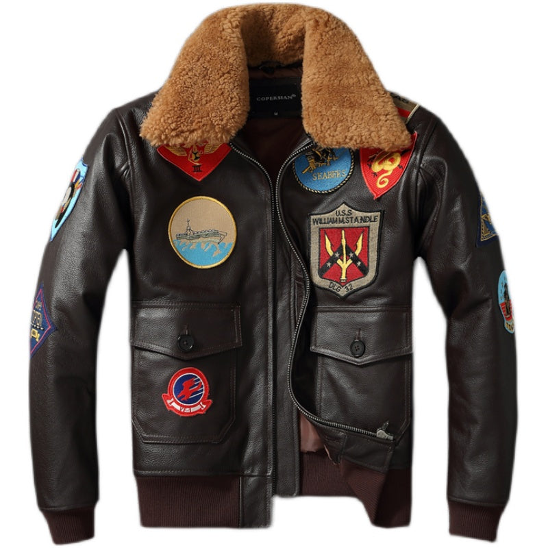 Casual Cow Leather Jacket For Lovers