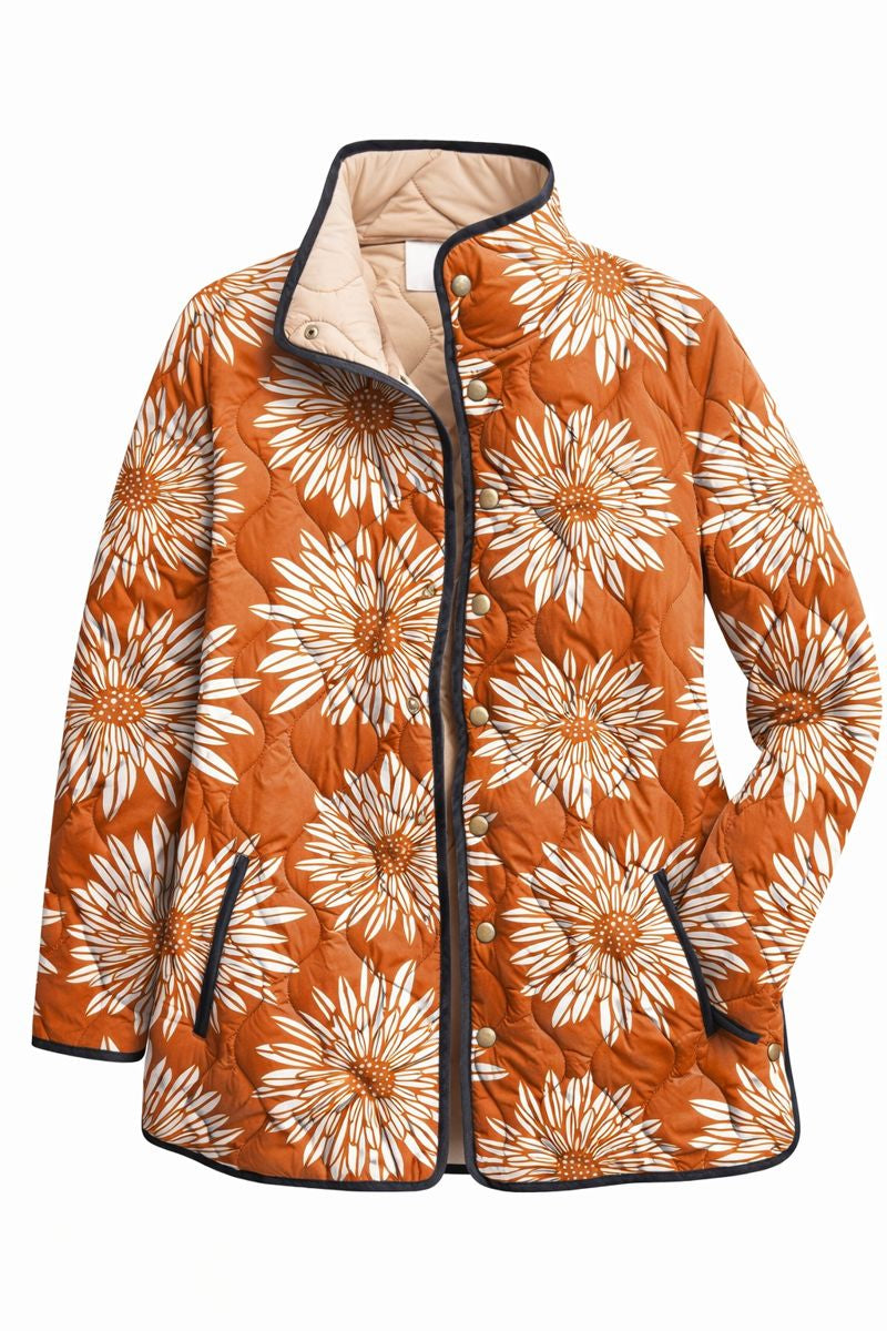 Women's Fashion Tuck Flower Digital Printed Female Cotton Clothing