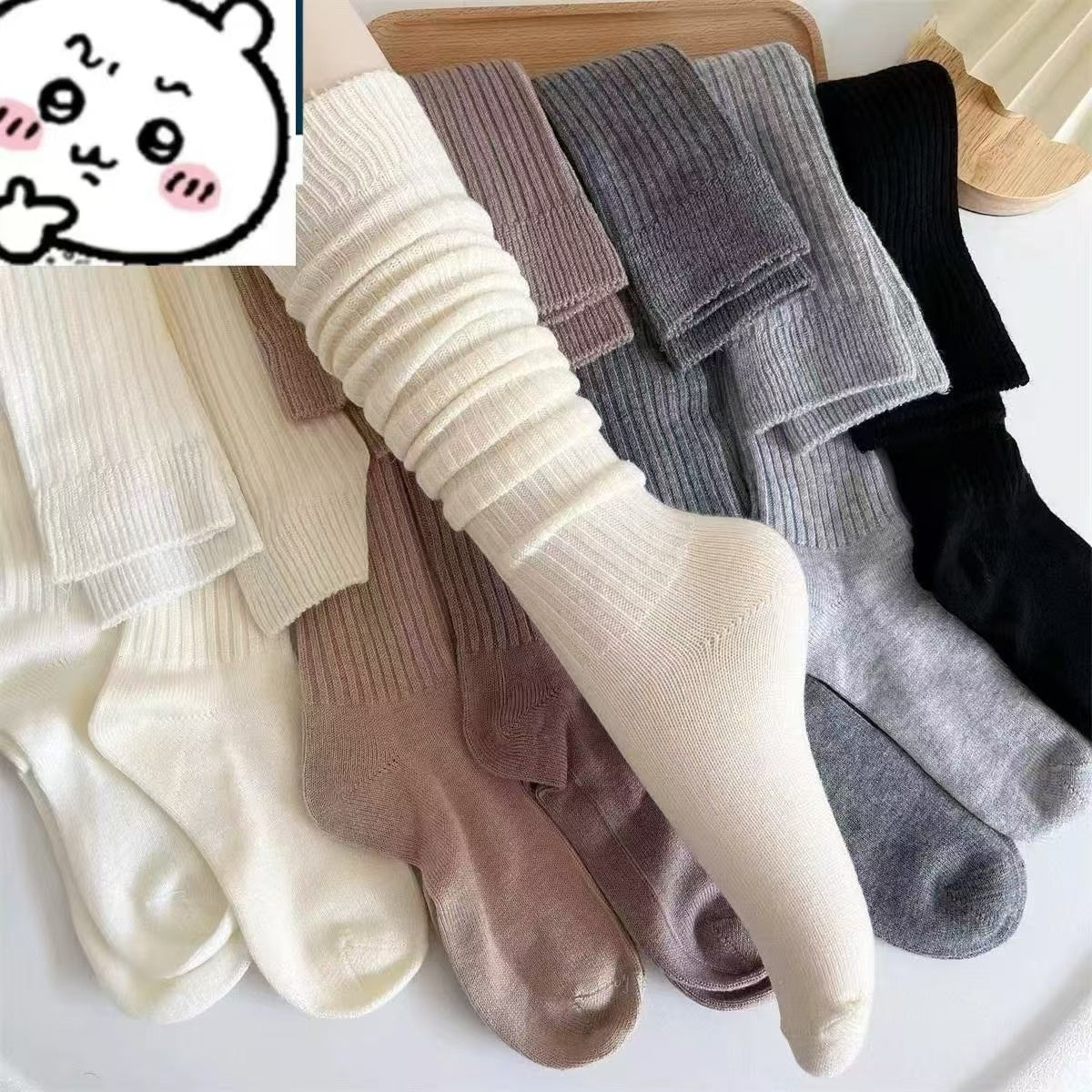 Autumn And Winter Calf Socks Children's Knee Length Socks Deodorant Mid-calf