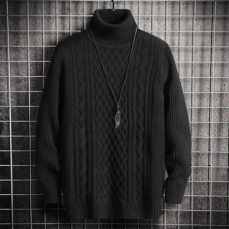Men's Twill Double-breasted Knit Sweater