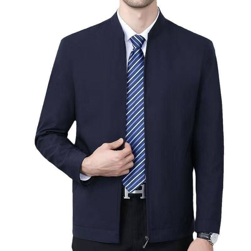 Men's Fashion Stand Collar Non-Iron Wrinkle-Resistant Jacket
