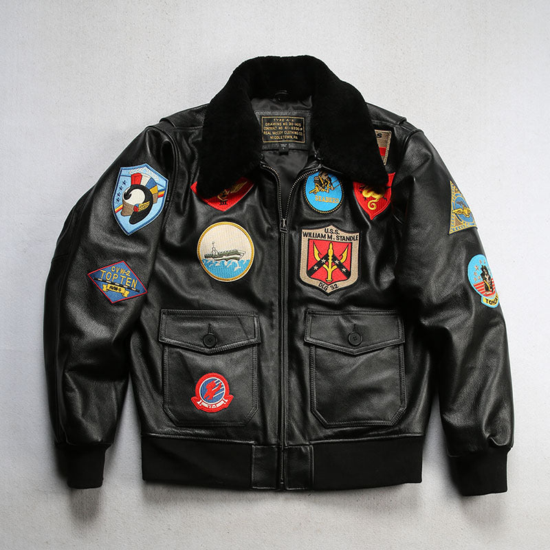 Casual Cow Leather Jacket For Lovers