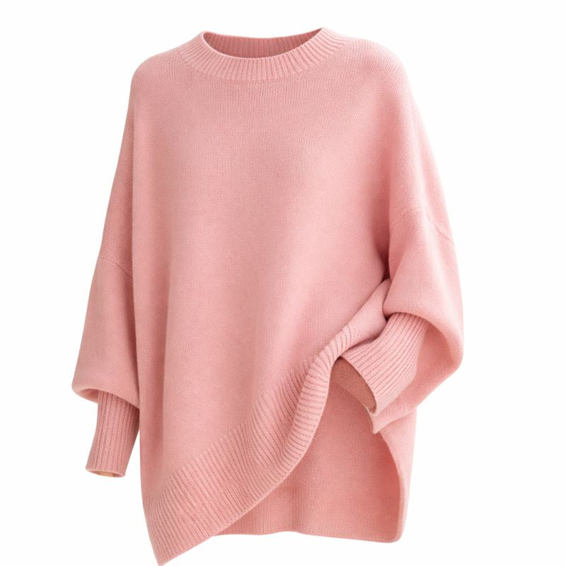 Thick Round Neck Women's Loose All-matching Knitted Pullover Sweater