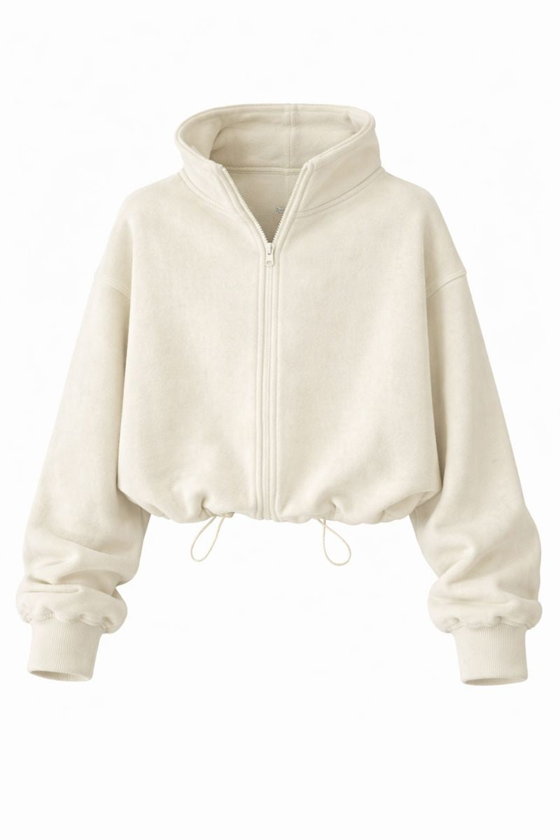 Women's Polar Fleece Sports Velvet Stand Collar Zipper Jacket