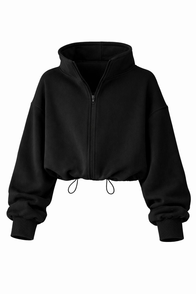 Women's Polar Fleece Sports Velvet Stand Collar Zipper Jacket