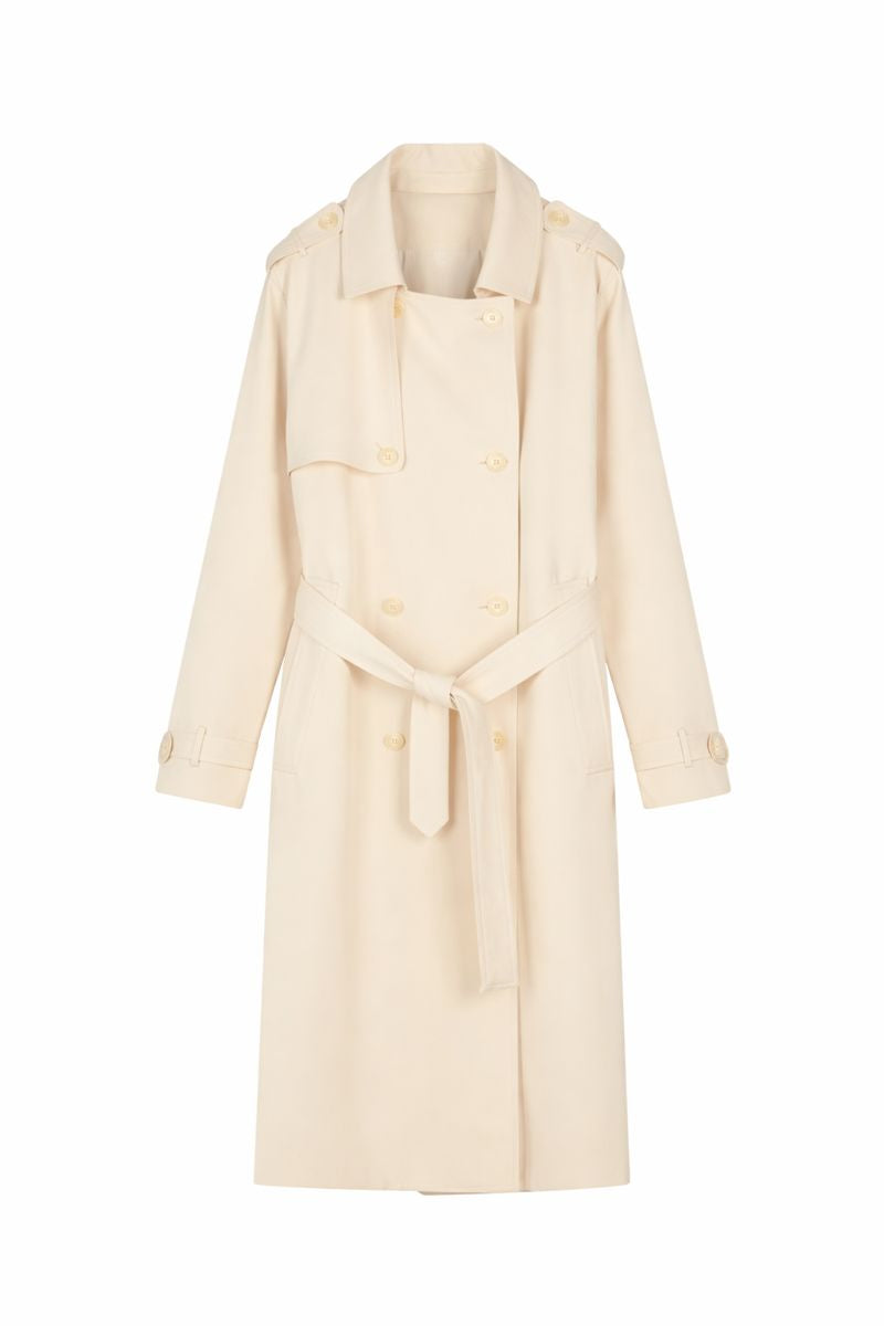 Double Breasted Simple Trench Coat Men's Belt