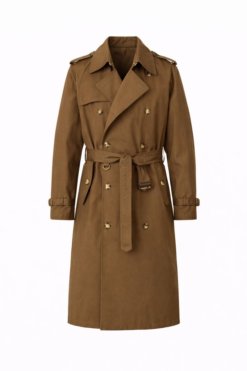 Double-breasted Lapel Trench Coat