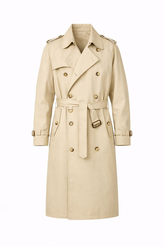 Double-breasted Lapel Trench Coat