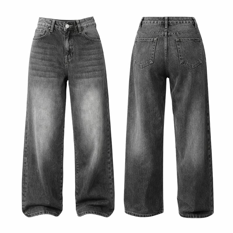 Women's Casual Straight Loose Washed Jeans