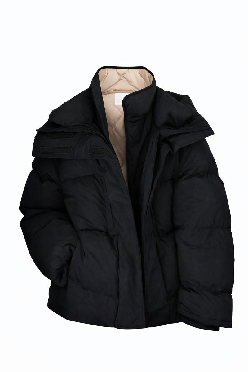 Women's Mid-length Candy Color Hooded Thickened Down Jacket