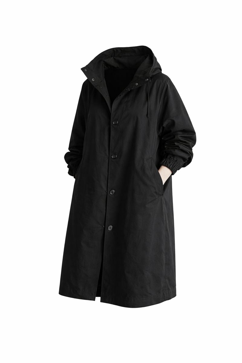 Women Windbreaker Jacket Casual Loose Button Pockets Hooded Quick Dry Windproof Waterproof Clothes For Outdoor Hiking Camping