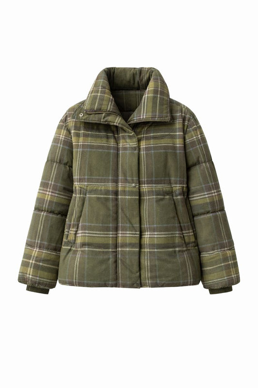 Short Stand-up Collar Cotton-padded Coat Women