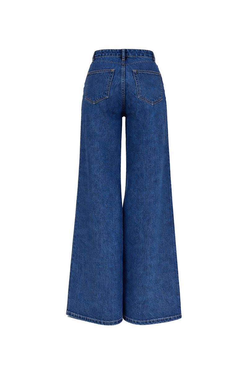 European And American Graceful And Fashionable Wide Leg Jeans Loose Ladies