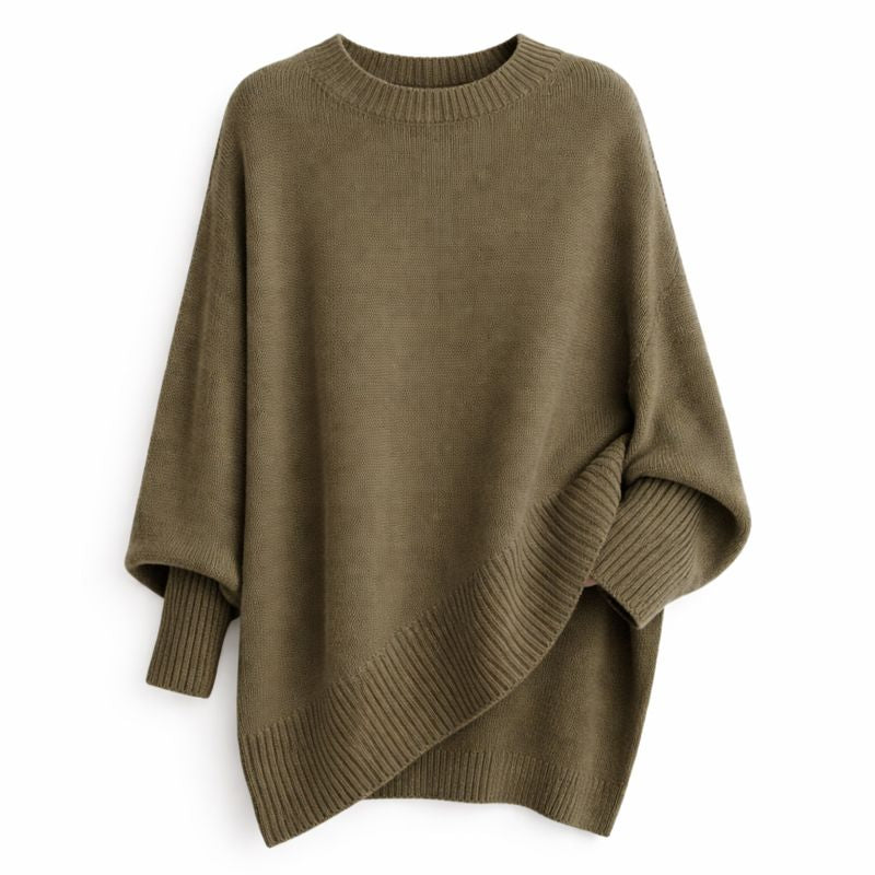 Thick Round Neck Women's Loose All-matching Knitted Pullover Sweater