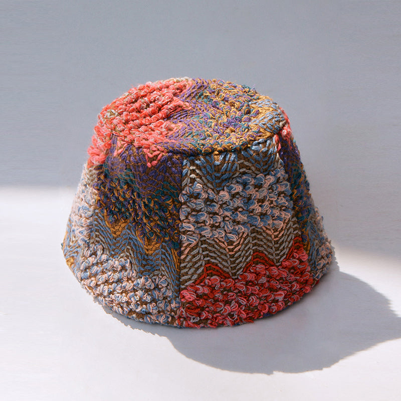 Ladies Wool Jacquard Knit Pot Hat