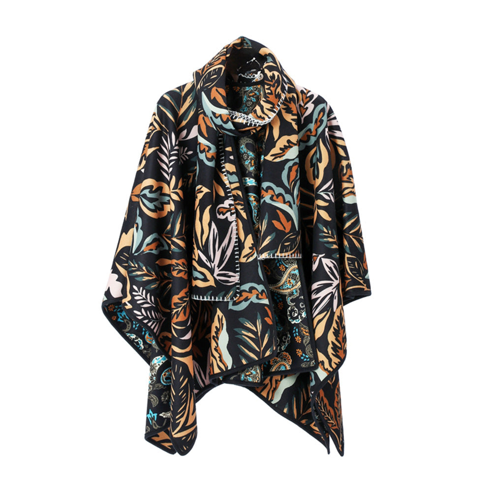 Paisley Double-sided Cross Shawl Scarf Suit