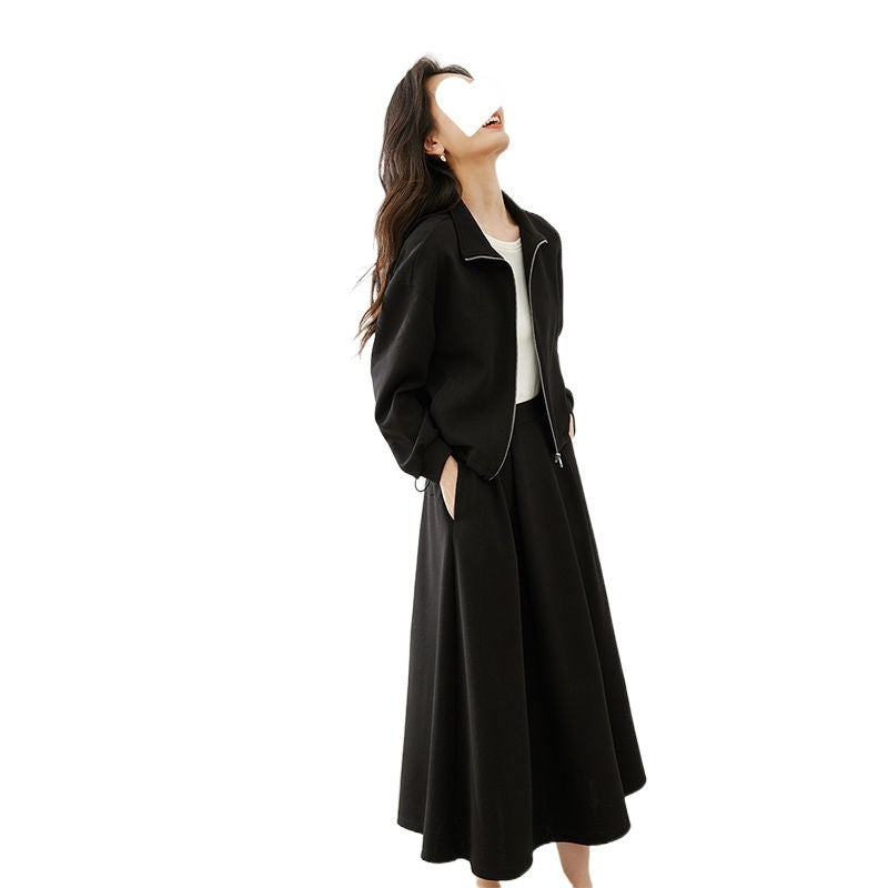 Pea Green Fashion Casual Suit Skirt For Women