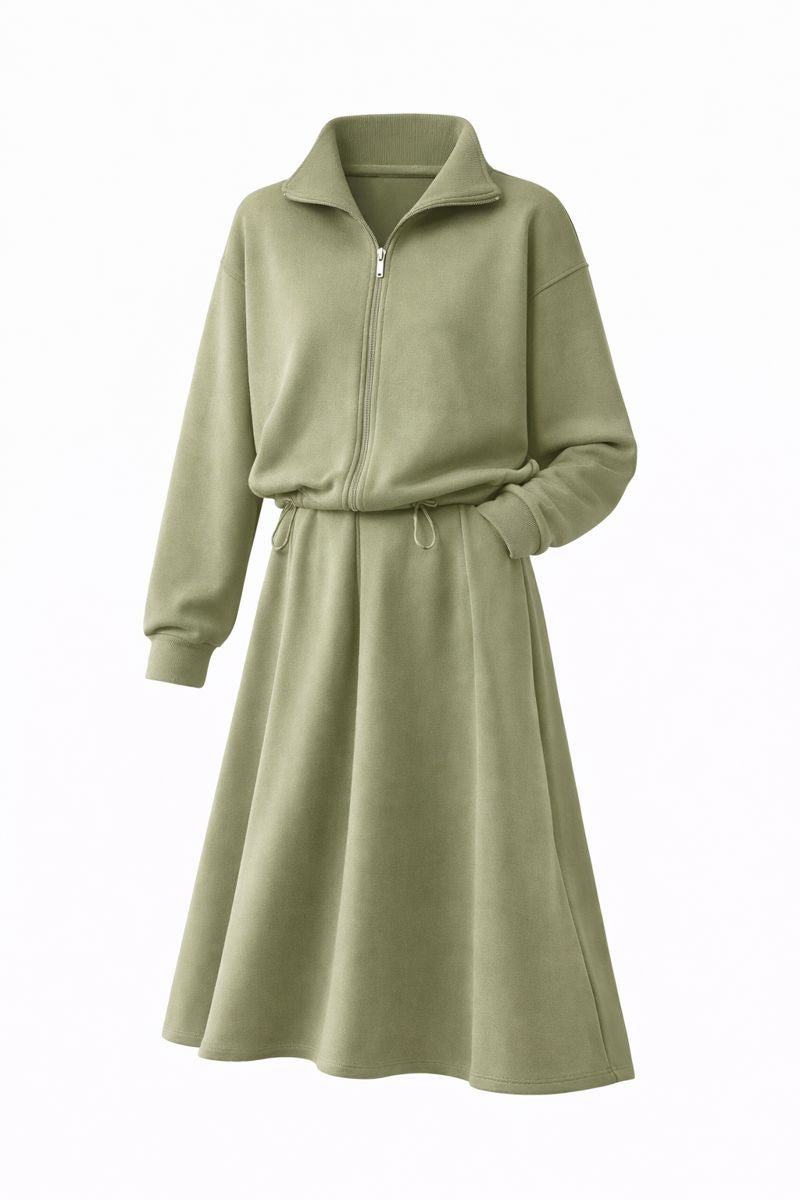 Pea Green Fashion Casual Suit Skirt For Women